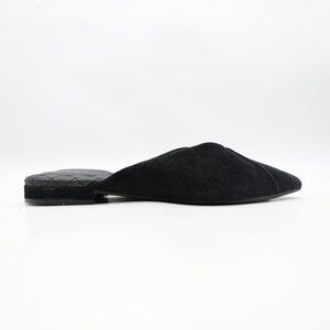Birdies The Swan Black Suede Pointed Toe Mules Women's Size 8 Flats Slip On